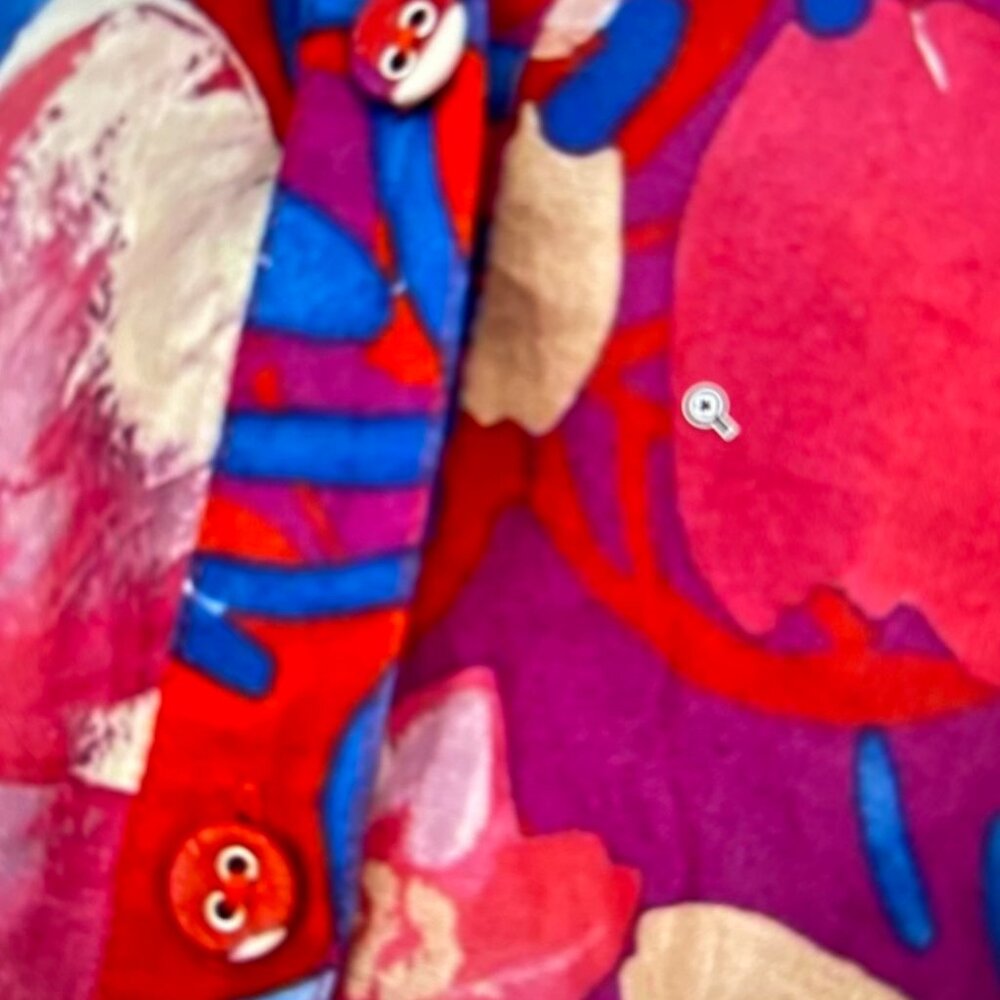 JOHNNY WAS WorkShop 100% Cotton Top with Bold Floral Print: Size Medium: NWOT!! - Picture 9 of 11